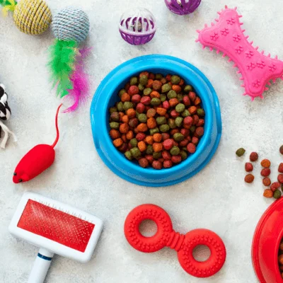 pet food and toys