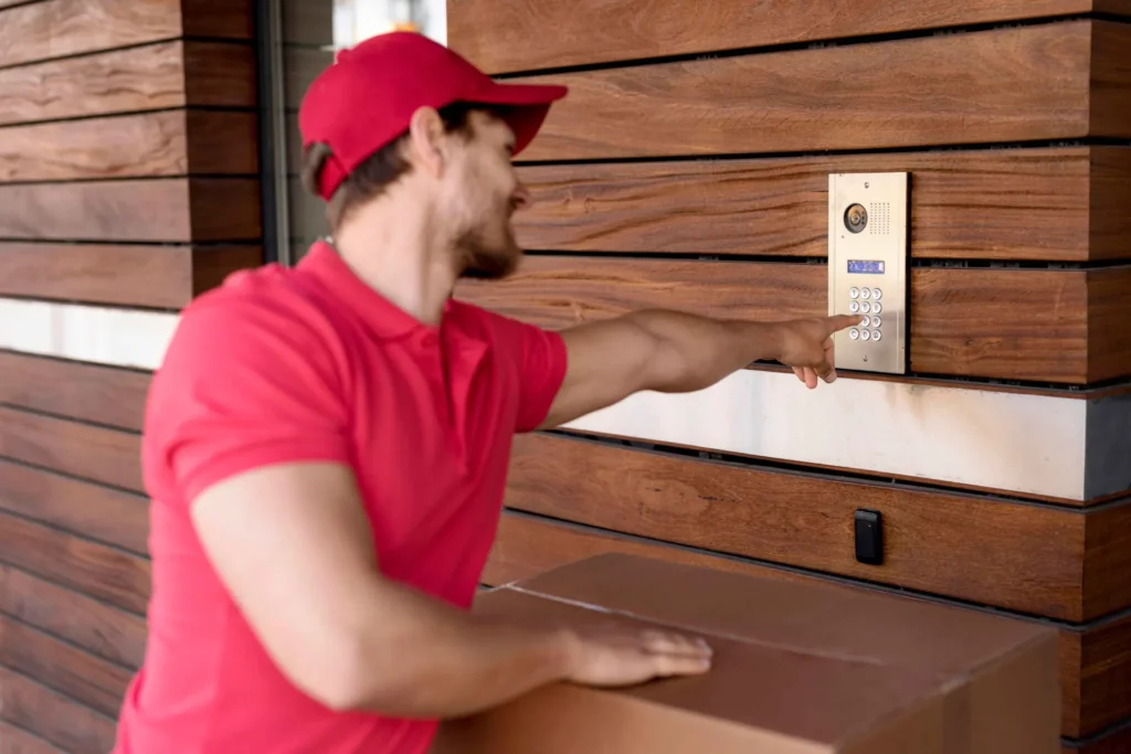 delivering package