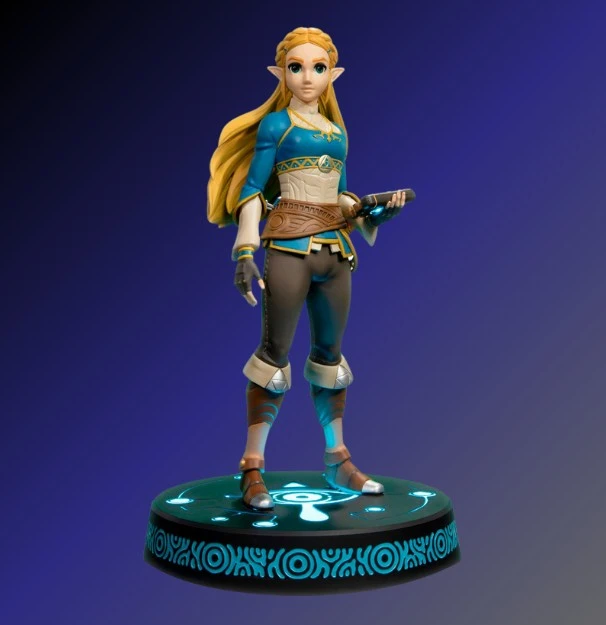 the legend of zelda collectible toy with dark blue background